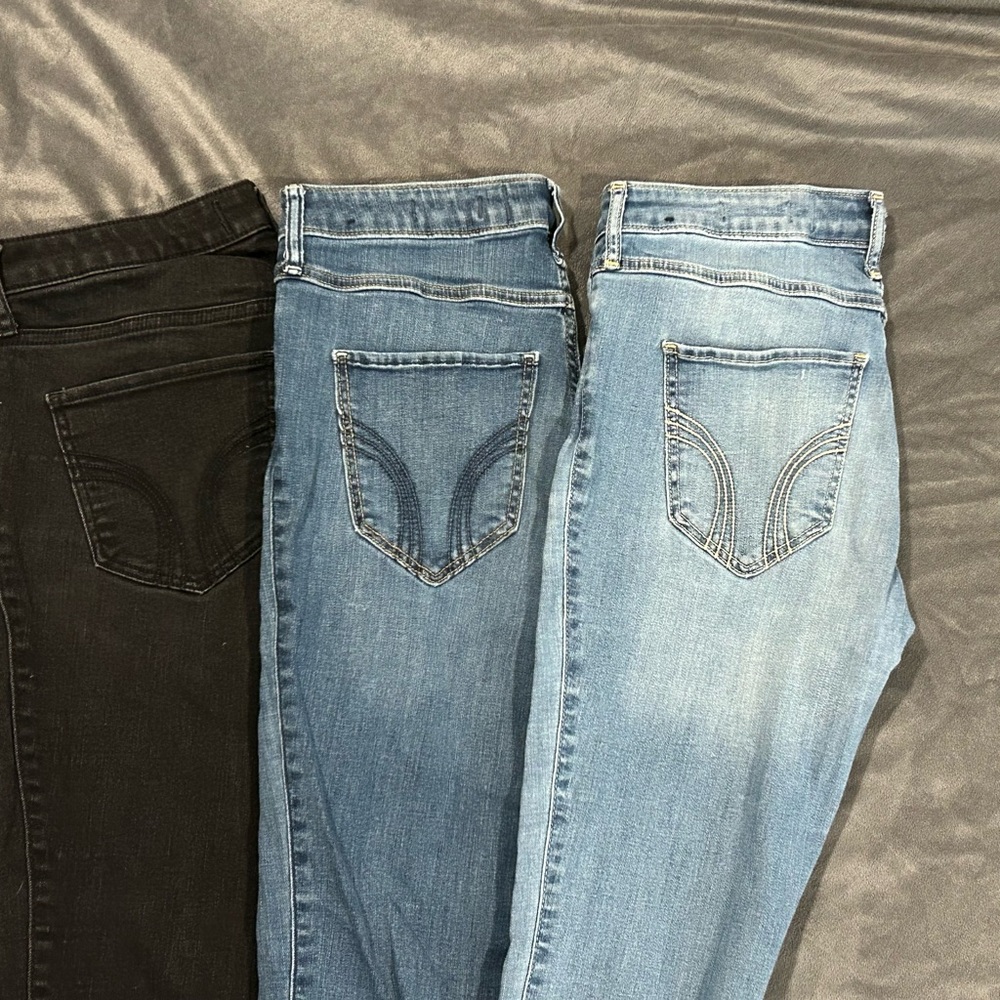 Women's Denim Jeans - Black and Blue